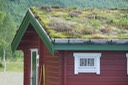 Tipica costruzione con l'erba sul tetto